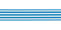 Berisfords Stripes Ribbon. 25mm Wide x 25m Roll. Peacock.
