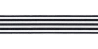 Berisfords Stripes Ribbon. 25mm Wide x 25m Roll. Black.