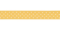 Berisfords Micro Dot Ribbon. 15mm wide x 20m Roll. Gold.