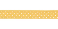 Berisfords Micro Dot Ribbon. 25mm wide x 20m Roll. Gold.