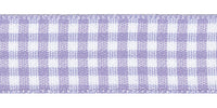 Berisfords Gingham Ribbon. 40mm wide x 20m Roll. Orchid.