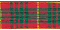 Berisfords Woven Tartan Ribbon. 16mm Wide x 25m Roll. Cameron.