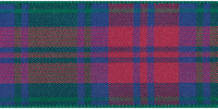 Berisfords Woven Tartan Ribbon. 16mm Wide x 25m Roll. Lindsay.