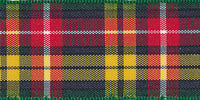 Berisfords Woven Tartan Ribbon. 16mm Wide x 25m Roll. Buchanan.