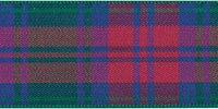 Berisfords Woven Tartan Ribbon. 25mm Wide x 25m Roll. Lindsay.
