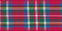 Berisfords Woven Tartan Ribbon. 25mm Wide x 25m Roll. Royal Stewart.
