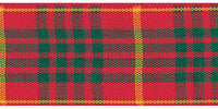 Berisfords Woven Tartan Ribbon. 40mm Wide x 25m Roll. Cameron.