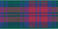 Berisfords Woven Tartan Ribbon. 40mm Wide x 25m Roll. Lindsay.
