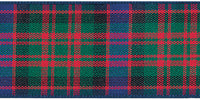 Berisfords Woven Tartan Ribbon. 7mm Wide x 25m Roll. Macdonald.