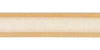Berisfords Sheer Elegance Satin Edged Ribbon. 25mm x 25m. Honey Gold.