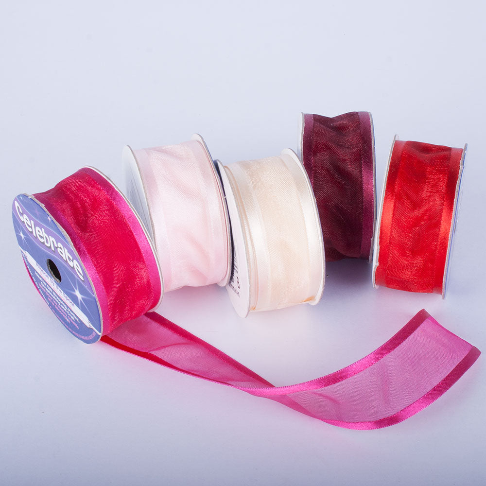 Celebrate Organdie Ribbon with Satin Edge. 25mm x 4m Rolls. – Sew Essential