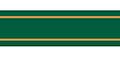 Celebrate Organdie with Gold Line and Satin Edge. 25mm x 4m. Hunter Green.