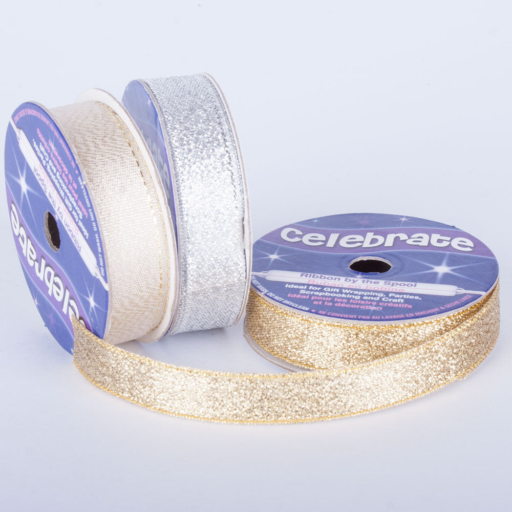 Celebrate All Metallic Ribbon. 13mm x 5m Rolls. – Sew Essential