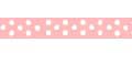 Celebrate Grosgrain with Spots Ribbon. 6mm x 5m. Baby Pink.