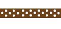 Celebrate Grosgrain with Spots Ribbon. 6mm x 5m. Chocolate.