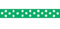 Celebrate Grosgrain with Spots Ribbon. 6mm x 5m. Lime.