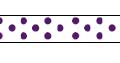 Celebrate Grosgrain with Spots Ribbon. 9mm x 5m. Purple on White.