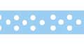 Celebrate Grosgrain with Spots Ribbon. 9mm x 5m. Baby Blue.