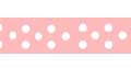 Celebrate Grosgrain with Spots Ribbon. 9mm x 5m. Baby Pink.