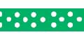 Celebrate Grosgrain with Spots Ribbon. 9mm x 5m. Lime.