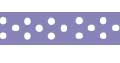 Celebrate Grosgrain with Spots Ribbon. 9mm x 5m. Lavender.