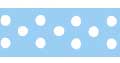 Celebrate Grosgrain with Spots Ribbon. 13mm x 5m. Baby Blue.
