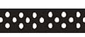 Celebrate Grosgrain with Spots Ribbon. 13mm x 5m. Black.