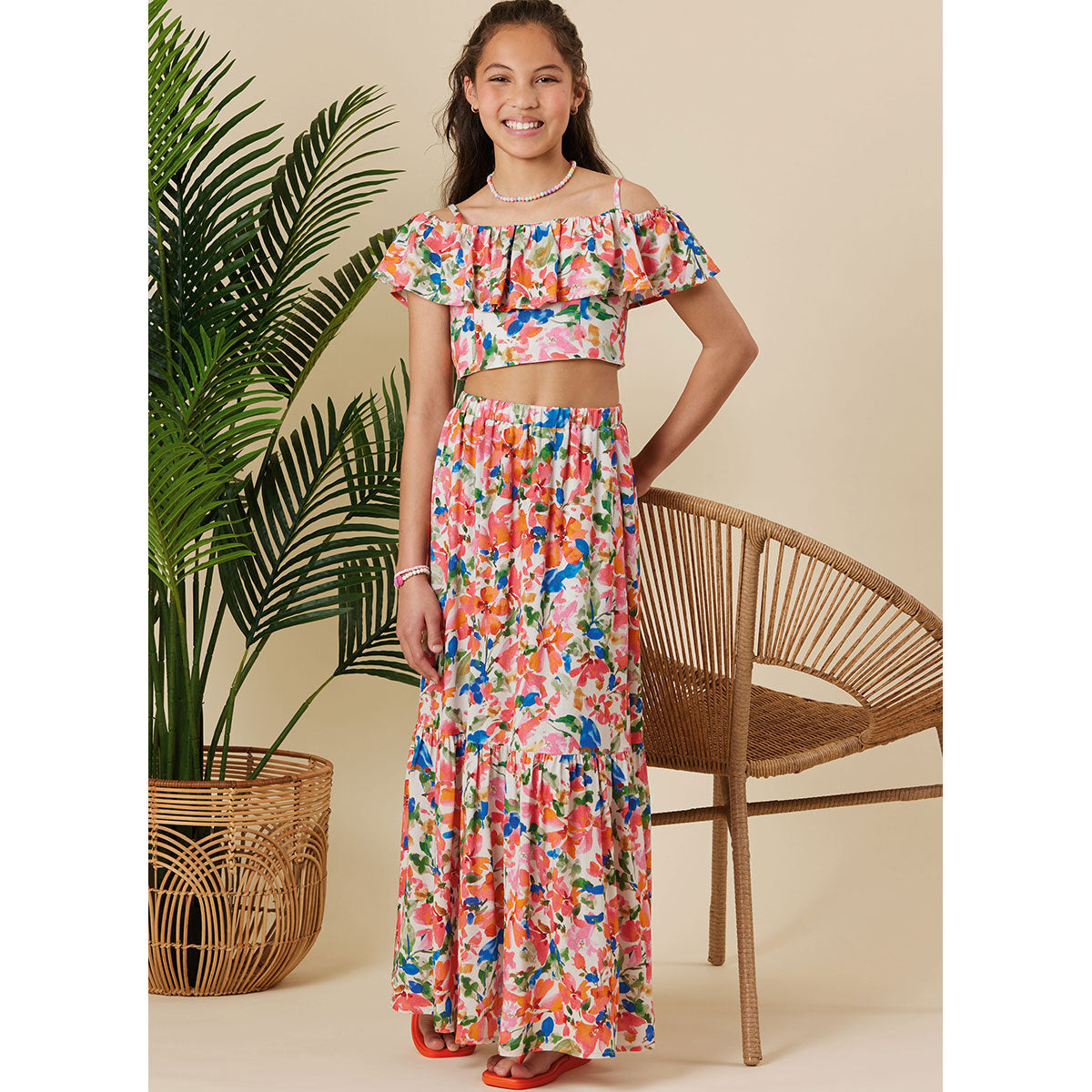 Girls Ruffle Top and Skirt Simplicity Sewing Pattern 3148. Age 7 to 14 ...
