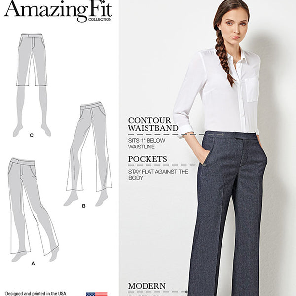 Amazing Fit Miss and Plus Size Flared Trousers or Shorts Simplicity Sewing  Pattern 8056 – Sew Essential