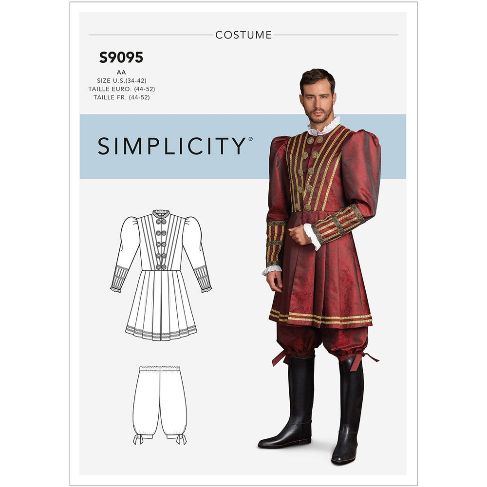 Simplicity Patterns Historical Mens Historical Costume Simplicity Sewing Pattern 9095 – Sew Essential