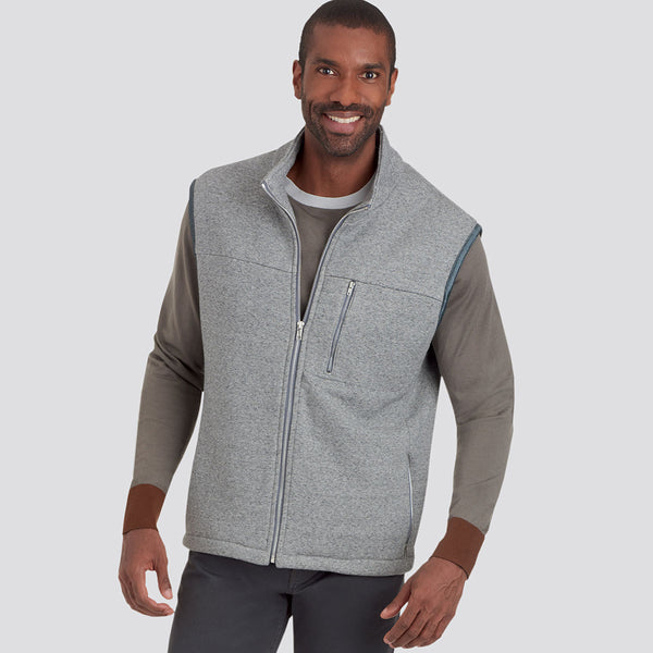 Mens Vests and Jacket Simplicity Sewing Pattern 9191. Size S-XXL