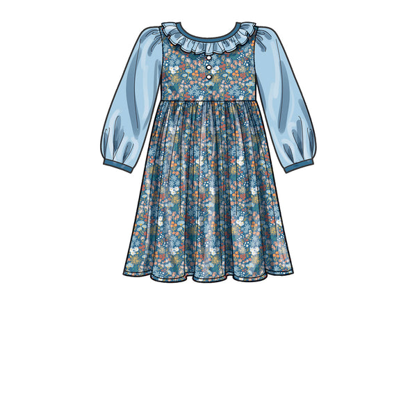 simplicity long sleeve dress pattern Girls Dresses Simplicity Sewing Pattern 9503. Age 3 to 8y. – Sew Essential