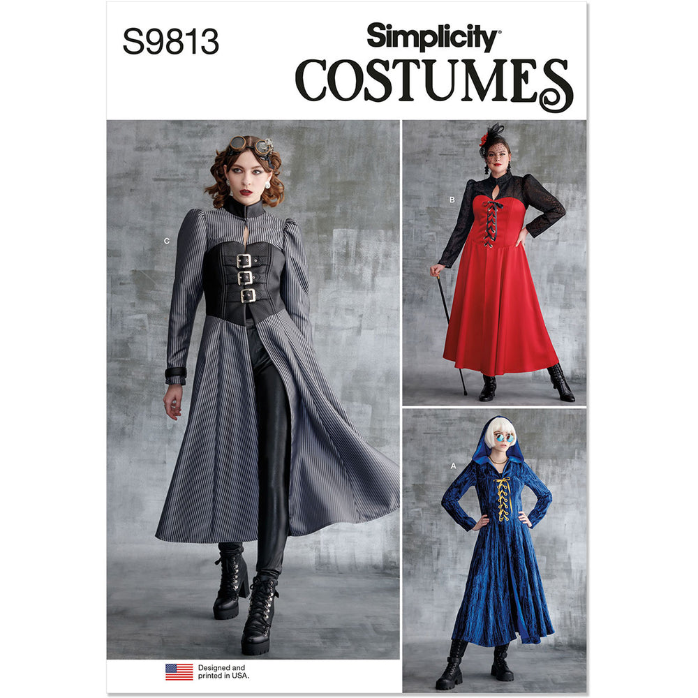 Simplicity Steampunk Pattern Misses and Womens Steampunk Costumes Simplicity Sewing Pattern 9813 ...
