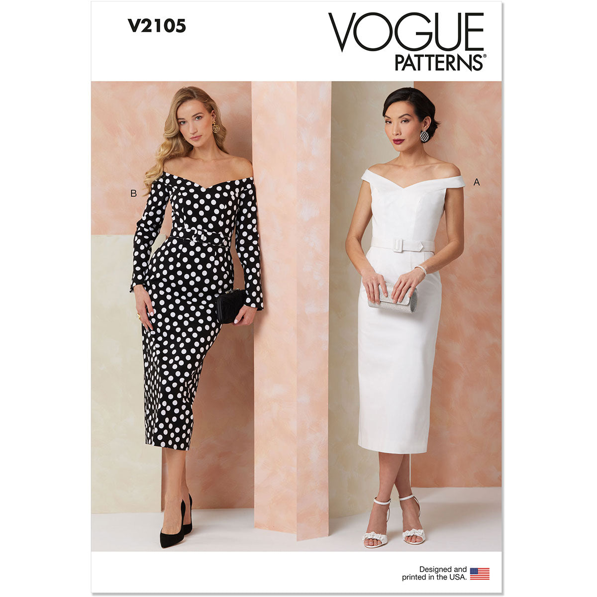 Misses Dress and Belt Vogue Sewing Pattern 2105  Sew Essential