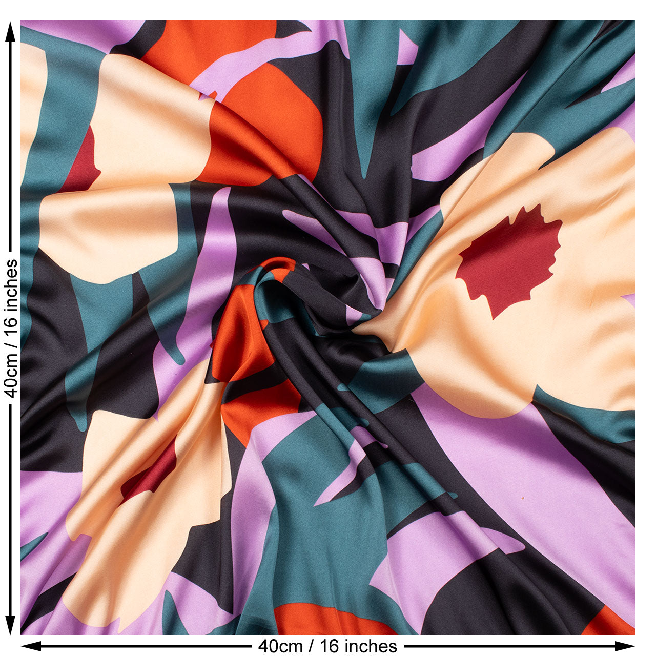 Polyester Essentials Floral Print Polyester Woven Fabric. Lavender and Ocean. – Sew Essential