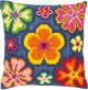 Vervaco Printed Cross Stitch Cushion Kit. Bright Flower.