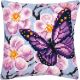 Vervaco Printed Cross Stitch Cushion Kit. Butterfly 1.