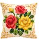 Vervaco Red and Yellow Roses Cross Stitch Cushion Kit