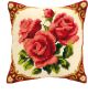 Vervaco Red Roses 2 Cross Stitch Cushion Kit