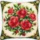 Vervaco Red Roses 1 Cross Stitch Cushion Kit