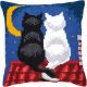 Vervaco Moonlight Cats Cross Stitch Cushion Kit