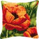 Vervaco Poppies Printed Cross Stitch Cushion Kit