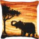 Vervaco Elephant Sunset Cross Stitch Cushion Kit