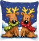 Vervaco Reindeer Twins Printed Cross Stitch Kit