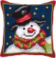 Vervaco Snowman Printed Cross Stitch Cushion Kit