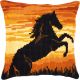 Vervaco Sunset Stallion Printed Cross Stitch Cushion Kit
