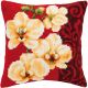 Vervaco Orchid Printed Cross Stitch Cushion Kit