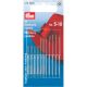 Prym Millinery Needles Sizes 5-10 Silver Colour With Gold Eye Assorted Qty 16