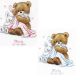 Vervaco Counted Cross Stitch Kit. Teddy and Blanket Birth Record.