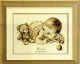 Vervaco Baby with Teddy Birth Record Counted Cross Stitch Kit